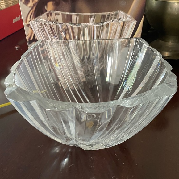 CRISTAL D'ARQUES  8” LEAD GLASS FRUIT BOWL - Picture 6 of 9